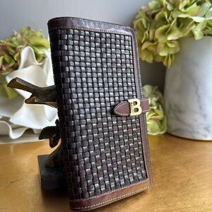 Bally Woven Bifold Leather Wallet